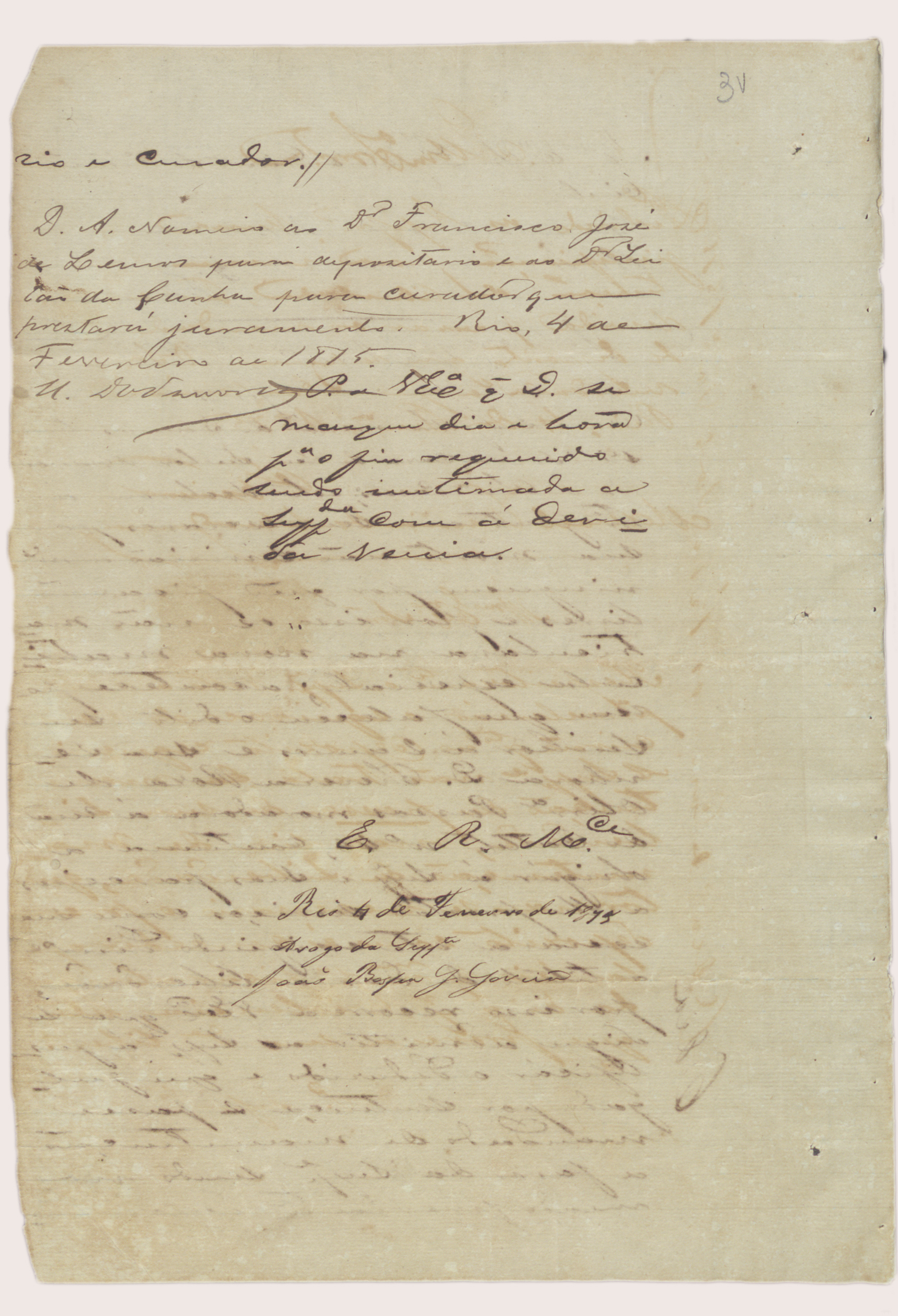 Documento histórico de Catarina