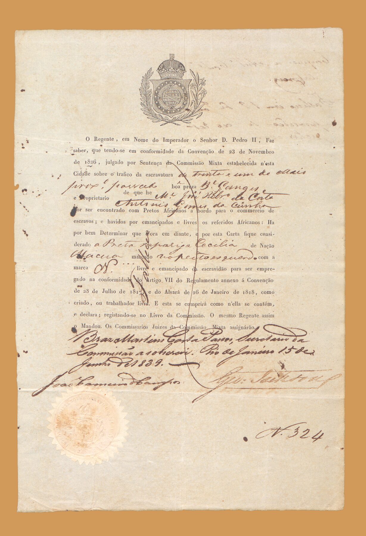 Carta de emancipação de Cecilia