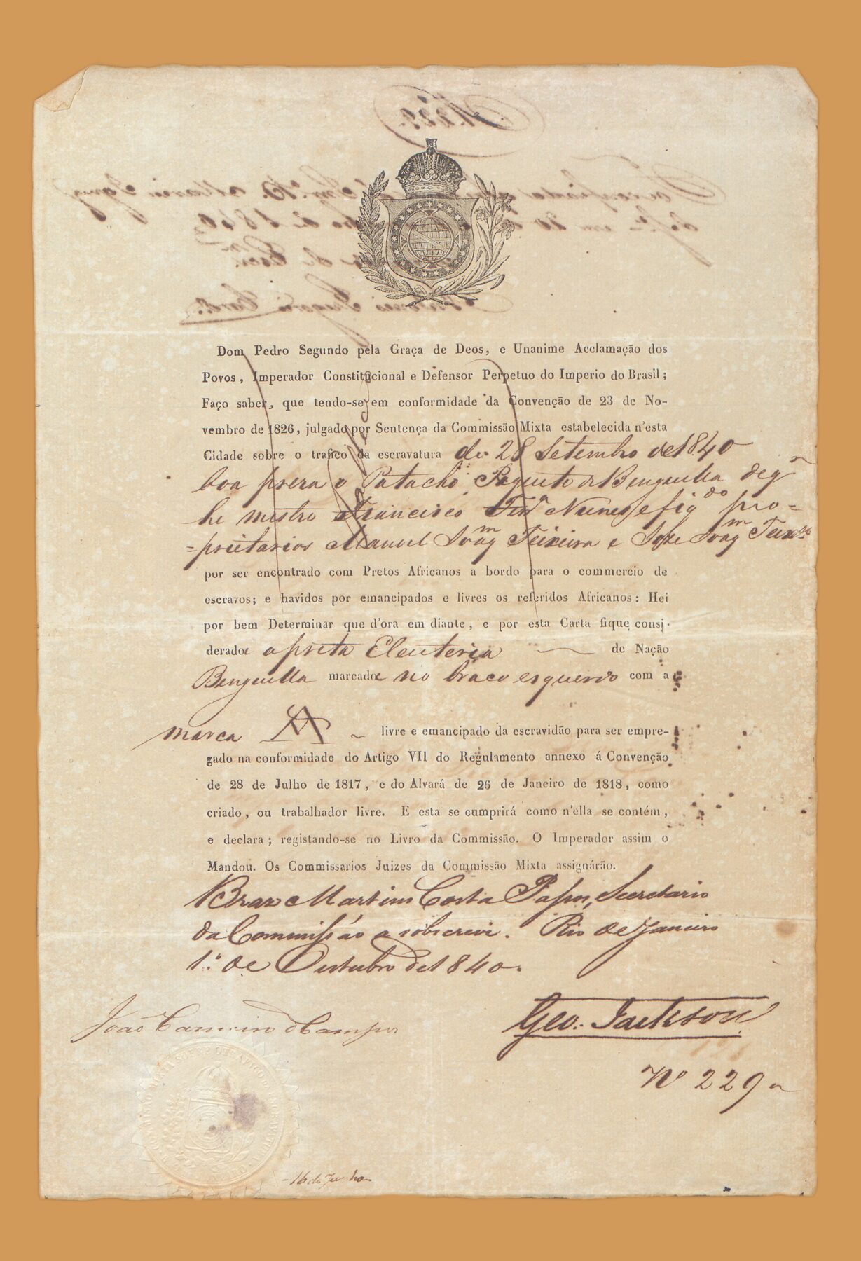 Carta de emancipação de Eleuteria