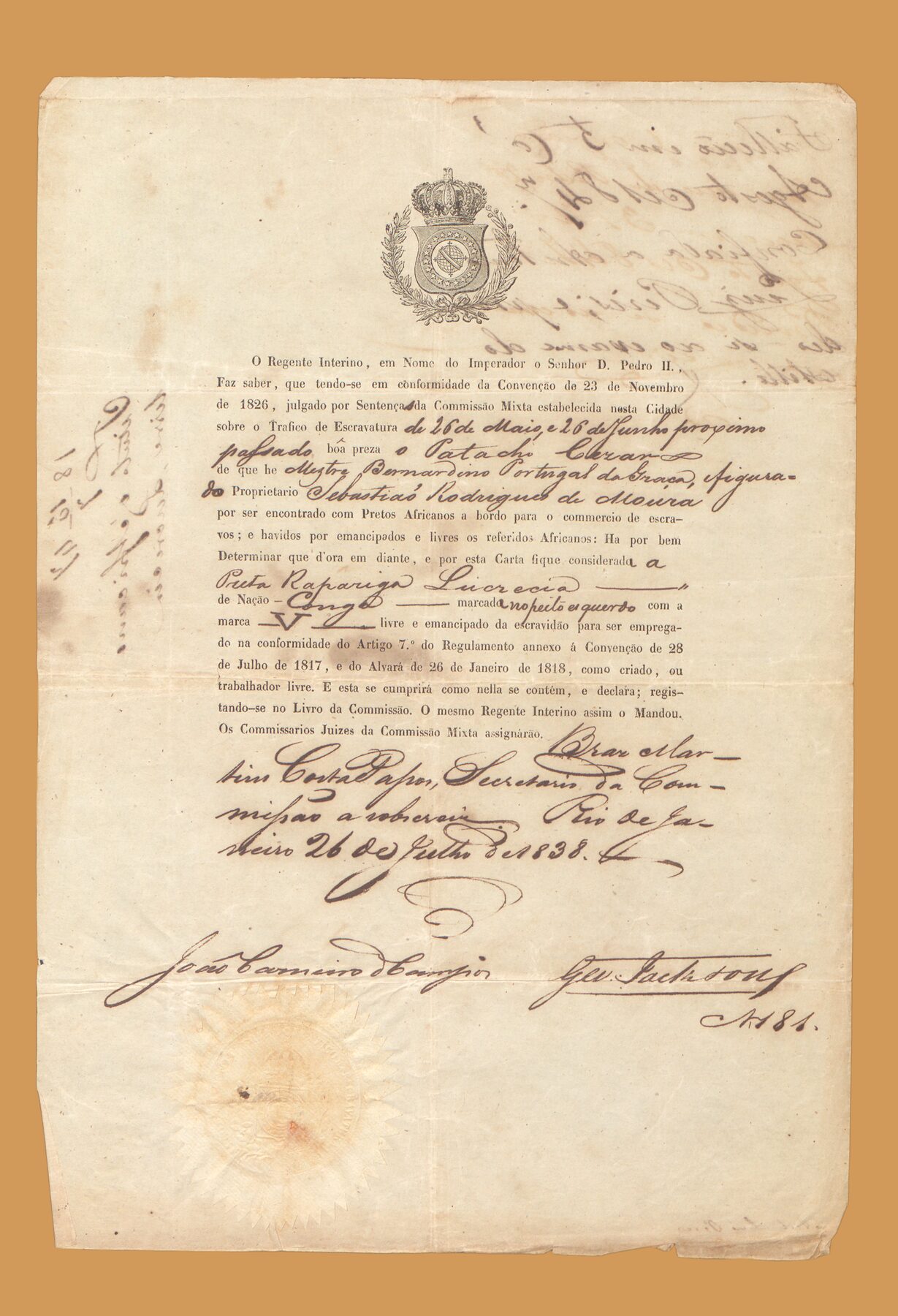 Carta de emancipação de Lucrecia